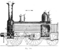 Scheme of steam locomotive.