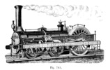 Scheme of a high speed steam locomotive.