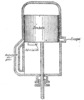 Schema of two-stroke gas engine.