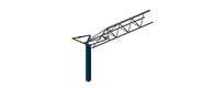 ISO-view showing a mechanism named tower crane with a folding camber in position P01