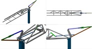 Detailed view number 1 showing a mechanism named tower crane with a folding camber in position P00