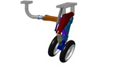 ISO-view showing a mechanism named landing gear relevable in position P04