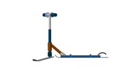 View from the right showing a mechanism named adaptation device for skate skiing in position P03