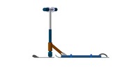 View from the right showing a mechanism named adaptation device for skate skiing in position P07