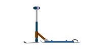 View from the right showing a mechanism named adaptation device for skate skiing in position P06