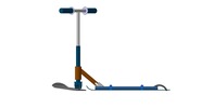 View from the right showing a mechanism named adaptation device for skate skiing in position P09