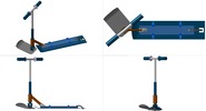 Quadruple view showing a mechanism named adaptation device for skate skiing in position P10