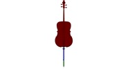View from the front showing a mechanism named adjustable Endpin For The Cello in position P08