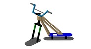 ISO-view showing a mechanism named A Snowscoot in position P03