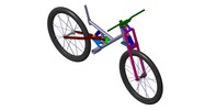 WRL-file for the model "vehicle with rear suspension swing arm"