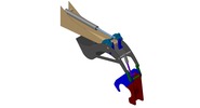 ISO-view showing a mechanism named tool holder for public works vehicle type mechanical shovel in position P20