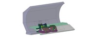 ISO-view showing a mechanism named device for lifting snow blade in position P20