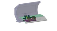 ISO-view showing a mechanism named device for lifting snow blade in position P17