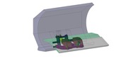 ISO-view showing a mechanism named device for lifting snow blade in position P18