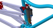 Detailed view number 1 showing a mechanism named mountain bike frame in position P0