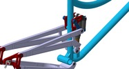Detailed view number 3 showing a mechanism named mountain bike frame in position P0