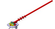 ISO-view showing a mechanism named electric hedge trimmer in position P1