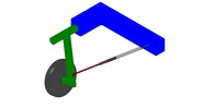 WRL-file for the model "dimensional sliding mechanism retractable landing gear"