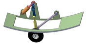 WRL-file for the model "sliding mechanism and levers retractable landing gear"