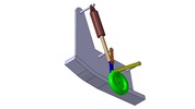 WRL-file for the model "sliding mechanism and levers retractable landing gear"