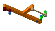 WRL-file for the model "sliding mechanism and levers of the rower toy"