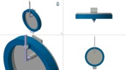 Quadruple view showing a mechanism named slide mechanism four yarn hooking elements