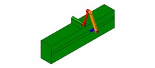 ISO-view showing a mechanism named off-axis slide mechanism and crank in position P4