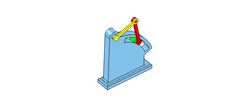 ISO-view showing a mechanism named slide mechanism and rocker with circular slide in position P2