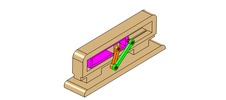 ISO-view showing a mechanism named crank slide mechanism and movable with slide in position P4