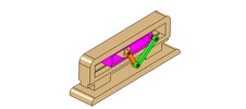 ISO-view showing a mechanism named crank slide mechanism and movable with slide in position P5