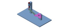 WRL-file for the model "slider-crank mechanism with double stroke of the slide"