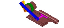 WRL-file for the model "slide mechanism and crank with eccentric"