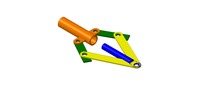 WRL-file for the model "slider-crank folding-brace mechanism"