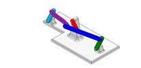 WRL-file for the model "multiple-bar dwell mechanism"
