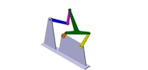 WRL-file for the model "multiple-bar dwell mechanism"