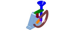 ISO-view showing a mechanism named multiple-bar single-pan balance in position P02