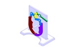 WRL-file for the model "multiple-bar mechanism of a double block brake"