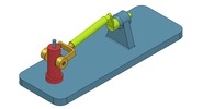 WRL-file for the model "four-bar mechanism spherical member"