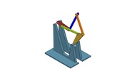 WRL-file for the model "six articulated lever mechanism"