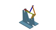 WRL-file for the model "six articulated lever mechanism"