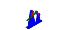 WRL-file for the model "Evans-de Jonge four-bar approximate straight-line mechanism"