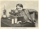 Edison, Thomas Alva (with his optimized phonograph)