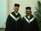 photo of prof Roth with prof Ceccarelli at the Honoris Causa ceremony in Cassino in 2005