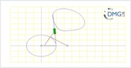 Six bar linkage. Inverted slider crank kinematic chain connected in parallel with a four bar linkage -1 (Variant 1)