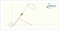 Six bar linkage. Inverted slider crank kinematic chain connected in parallel with a four bar linkage -1 (Variant 4)