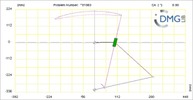 Six bar linkage. Inverted slider crank kinematic chain connected in parallel with a four bar linkage -3 (Variant 1)