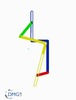 Six bar linkage. Inverted slider crank in series with a slider crank –1 (Variant 2)_ProE
