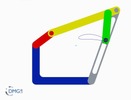 Six bar linkage. Slider crank kinematic chain connected in parallel with a four bar linkage -2 (Variant 7)_ProE
