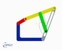 Six bar linkage. Slider crank kinematic chain connected in parallel with a four bar linkage -2 (Variant 9)_ProE