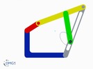Six bar linkage. Slider crank kinematic chain connected in parallel with a four bar linkage -2 (Variant 10)_ProE
